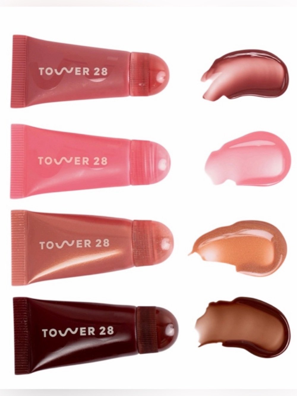 Tower 28 Beauty Lil' Softies 2.0 Lip Treatment Set of four tinted lip balms. NIB - Picture 4 of 7